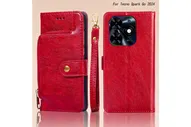 Чехол-книжка MyPads для Tecno Spark Go 2024, красный